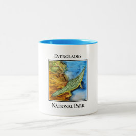 Crocodile in Everglades National Park ツートーンマグカップ