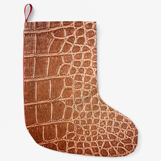 Crocodile leather pattern backgroundabstract,allig スモールクリスマスストッキング (正面)