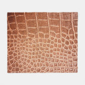 Crocodile leather pattern backgroundabstract,allig フリースブランケット (正面(横))
