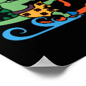 Crocodile Lover Skiing Alligator Reptile Water Ski ポスター (角)