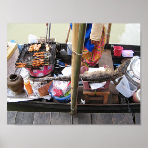 Crocodile Meat BBQ ... Thailand Street Food ポスター