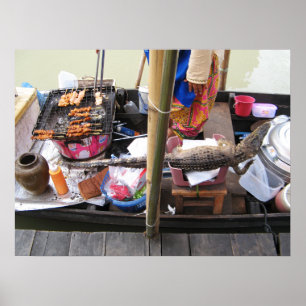 Crocodile Meat BBQ ... Thailand Street Food ポスター