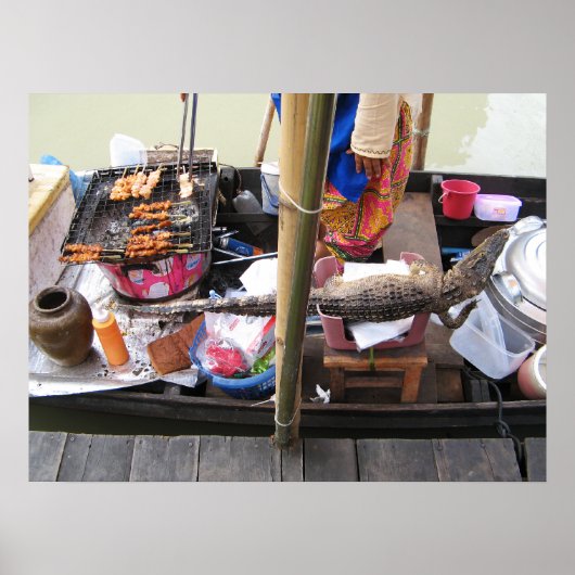 Crocodile Meat BBQ ... Thailand Street Food ポスター (正面)