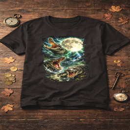Crocodile Moon T-Shirt Tシャツ