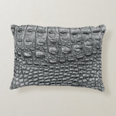 Crocodile Noir:ブラックレザーミスティーク アクセントクッション (裏面)