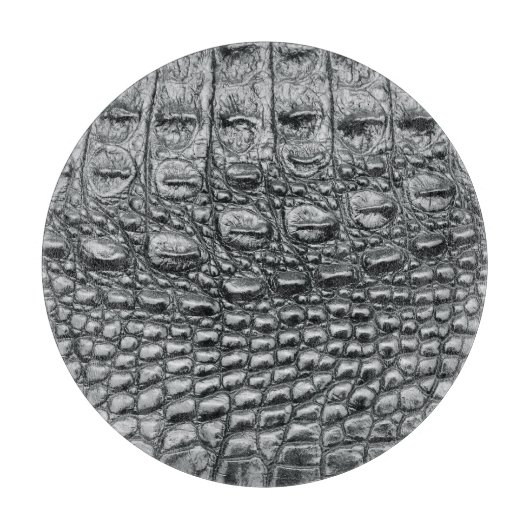 Crocodile Noir：ブラックレザーミスティーク カッティングボード (正面)