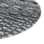 Crocodile Noir：ブラックレザーミスティーク カッティングボード (角)