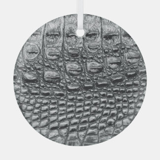 Crocodile Noir：ブラックレザーミスティーク ガラスオーナメント