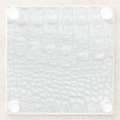 Crocodile Noir：ブラックレザーミスティーク ガラスコースター (裏面)