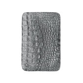 Crocodile Noir：ブラックレザーミスティーク バスマット (正面縦)