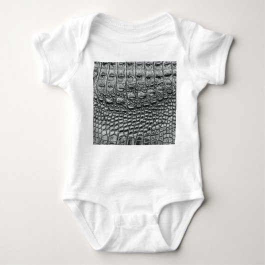 Crocodile Noir：ブラックレザーミスティーク ベビーボディスーツ (正面)