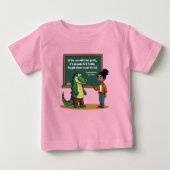 Crocodile Pants Pun | Funny Teacher Wisdom ベビーTシャツ (正面)