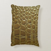 Crocodile Skin：クローズアップテクスチャ詳細 アクセントクッション (裏面(縦))