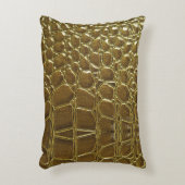 Crocodile Skin：クローズアップテクスチャ詳細 アクセントクッション (正面(垂直))