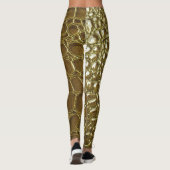 Crocodile Skin：クローズアップテクスチャ詳細 レギンス (裏面)