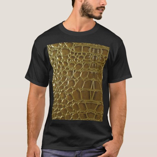 Crocodile Skin:クローズアップテクスチャ詳細 Tシャツ (正面)