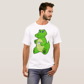 Crocodile with Cup of Coffee Tシャツ (正面フル)