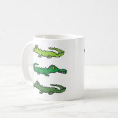 Crocodiles and Alligators コーヒーマグカップ (正面左)