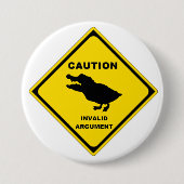 Crocoduck 缶バッジ (正面)