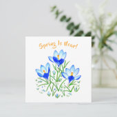 Crocus Flower on White Flat Card (スタンド正面)