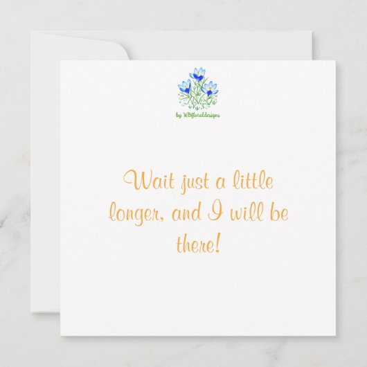 Crocus Flower on White Flat Card (裏面)