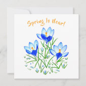 Crocus Flower on White Flat Card (正面)