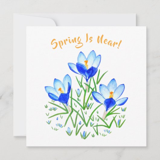 Crocus Flower on White Flat Card (正面)