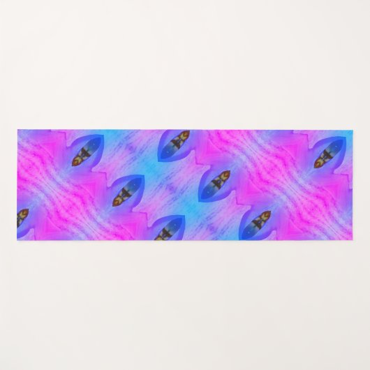 Crocus Ikat Pouf Miami ヨガマット (正面(横))