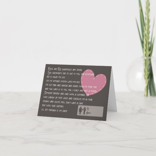 Crohnおよび結腸炎のバレンタインカード シーズンカード (正面)