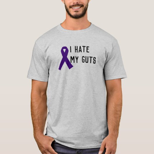 Crohnか結腸炎私は私の内臓を憎みます Tシャツ (正面)