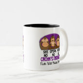 Crohnsの病気1を聞いてはいけないことを話すためにことを見て下さい ツートーンマグカップ (正面右)