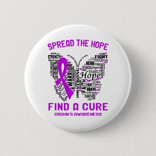 Crohn's Awareness Month Ribbon Gifts 缶バッジ (正面)