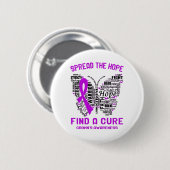 Crohn's Awareness Month Ribbon Gifts 缶バッジ (正面&裏面)
