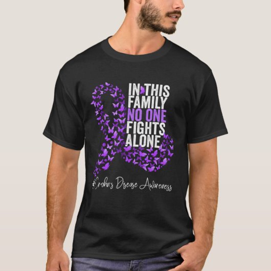 Crohn's Disease Awareness Month Purple Ribbon Tシャツ (正面)