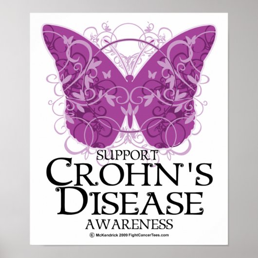 Crohn's Disease Butterfly ポスター (正面)
