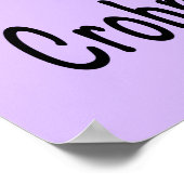 Crohn's Disease Butterfly Awareness Ribbon ポスター (角)