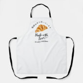 Croissant Baker Modern Kitchen Minimalist Baking エプロン (正面)