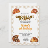 Croissant Birthday Invitation 招待状 (正面/裏面)