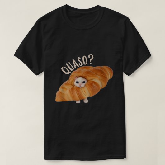 Croissant Cat Meme Shirt for Food Lovers Tシャツ (デザイン正面)