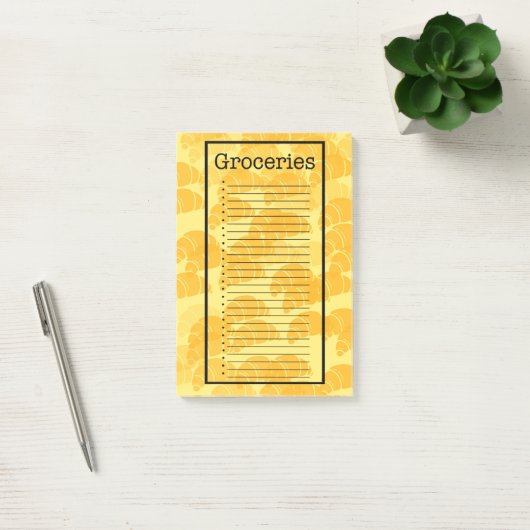 Croissant Grocery List ポストイット (オフィス)