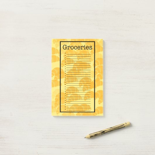 Croissant Grocery List ポストイット (デスク上)