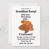 Croissant Pastry Breakfast Party 招待状 (正面)