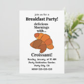 Croissant Pastry Breakfast Party 招待状 (スタンド正面)