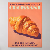 Croissant Print Download Food Print Bakery Art Bre ポスター (正面)