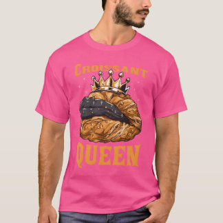 Croissant Queen French Bread Pastry Lover retro Tシャツ
