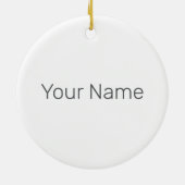 Croissant Snack Vintage France Retro Breakfast セラミックオーナメント (裏面)