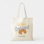 Croissant Snack Vintage France Retro Breakfast トートバッグ (裏面)