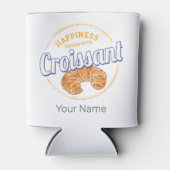 Croissant Snack Vintage France Retro Breakfast 缶クーラー (正面)