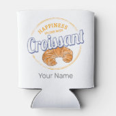 Croissant Snack Vintage France Retro Breakfast 缶クーラー (裏面)