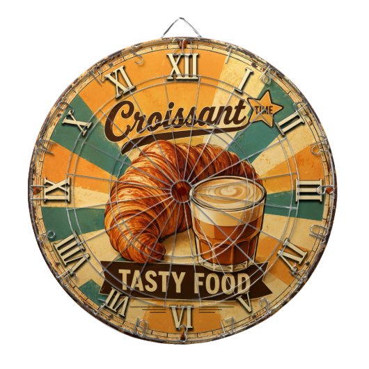 Croissant Time Vintage Kitchen ダーツボード (正面)